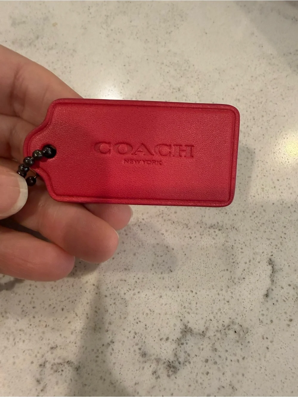 Coach Pink Leather Tag - Picture 4 of 5